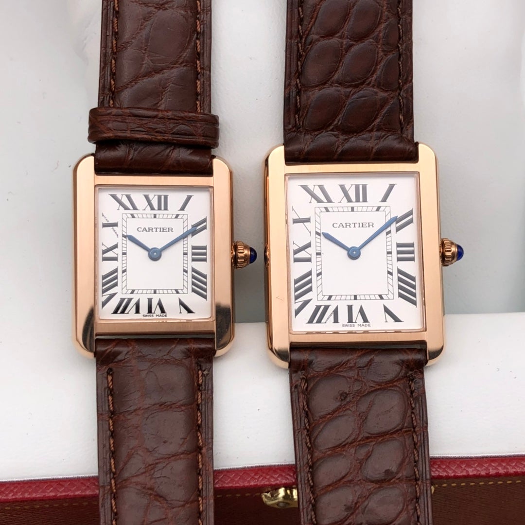 CARTIER TANK LOUIS QUARTZ ROSE GOLD CASE