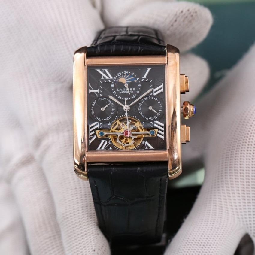 CARTIER TANK MC ANNUAL CALENDAR MOONPHASE TOURBILLON