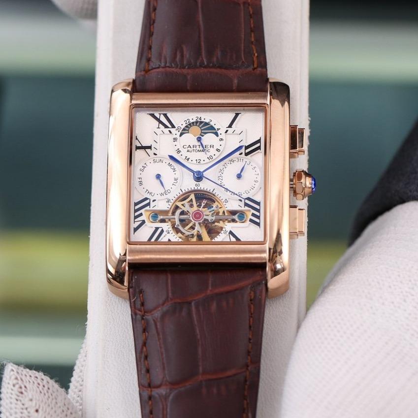 CARTIER TANK MC ANNUAL CALENDAR MOONPHASE TOURBILLON