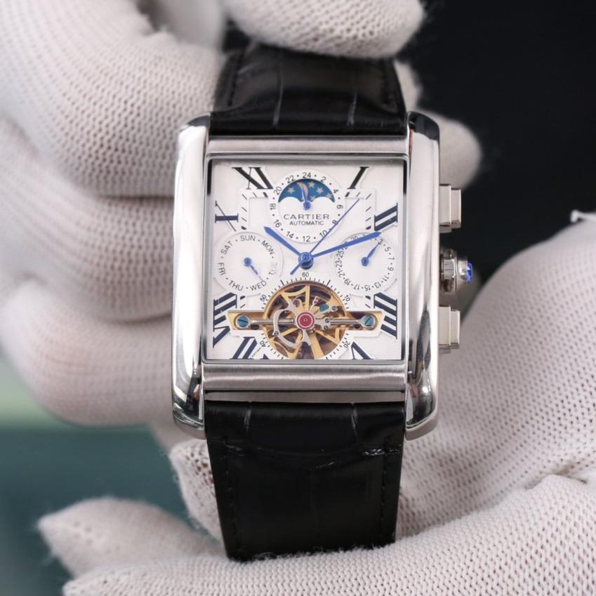 CARTIER TANK MC ANNUAL CALENDAR MOONPHASE TOURBILLON