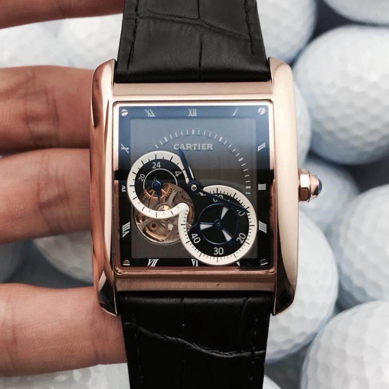 CARTIER TANK MC TOURBILLON SECOND TIME ROSE GOLD LIMITED EDITION