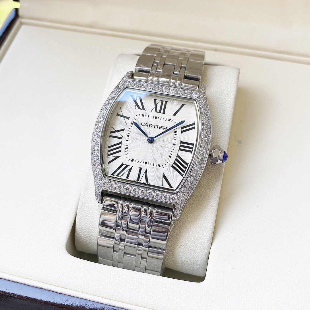 CARTIER TORTUE 40MM STEEL BRACELET