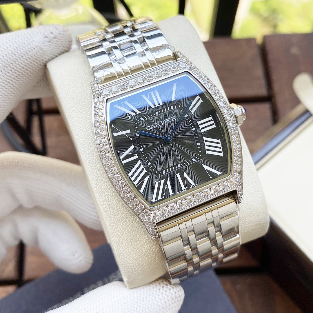 CARTIER TORTUE 40MM STEEL BRACELET