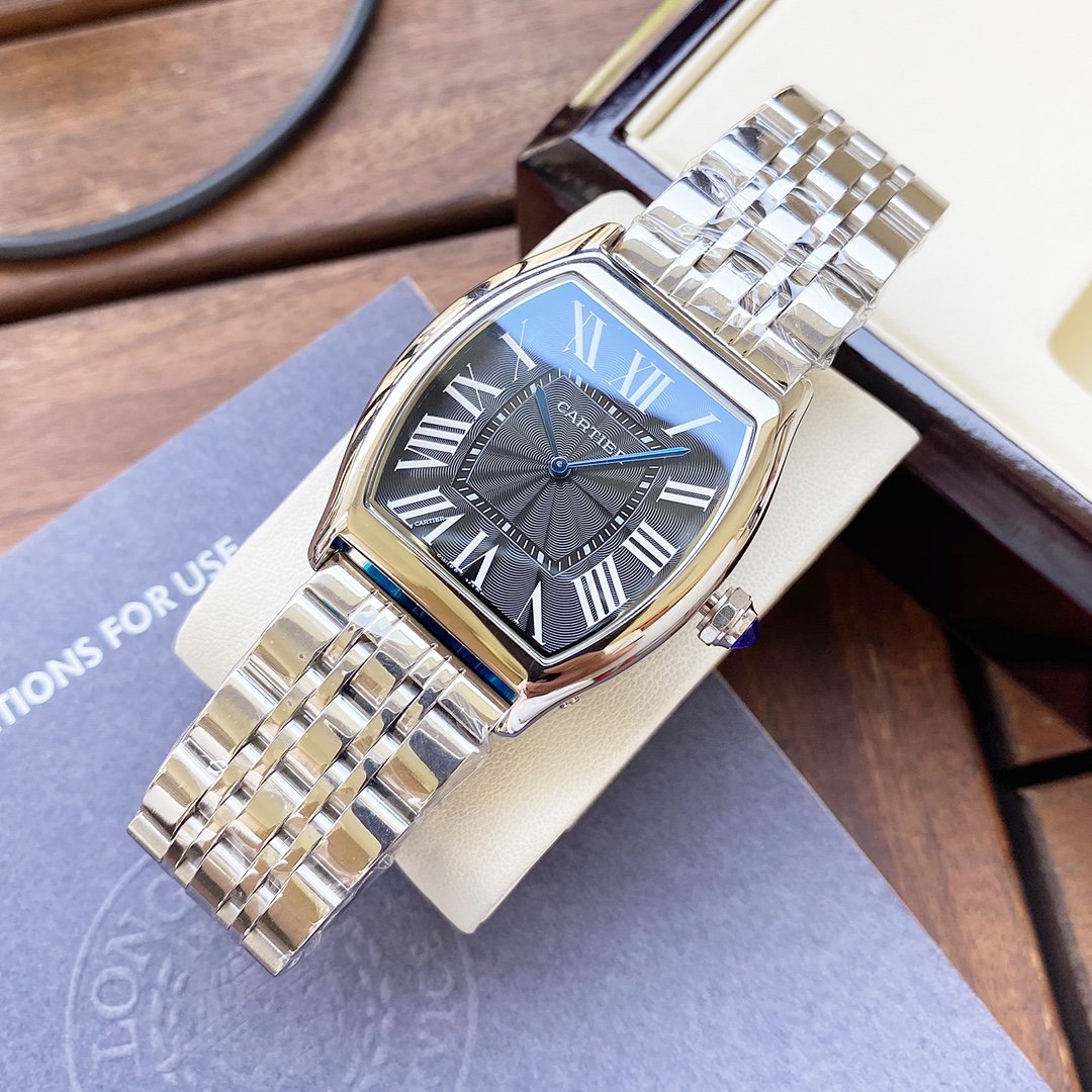 CARTIER TORTUE 40MM STEEL BRACELET