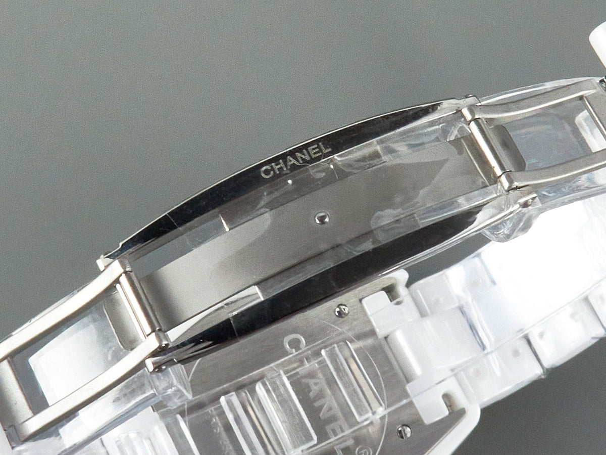 CHANEL J12 Date Automatic White Ceramic Black Numerals White Dial