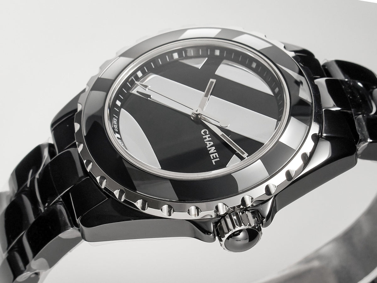 CHANEL J12 38mm Automatic Limited Untitled H5582 Black Ceramic Black Steel Dial