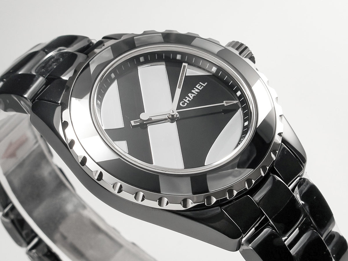 CHANEL J12 38mm Automatic Limited Untitled H5582 Black Ceramic Black Steel Dial