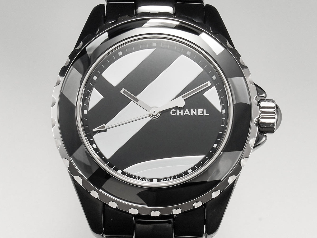 CHANEL J12 38mm Automatic Limited Untitled H5582 Black Ceramic Black Steel Dial