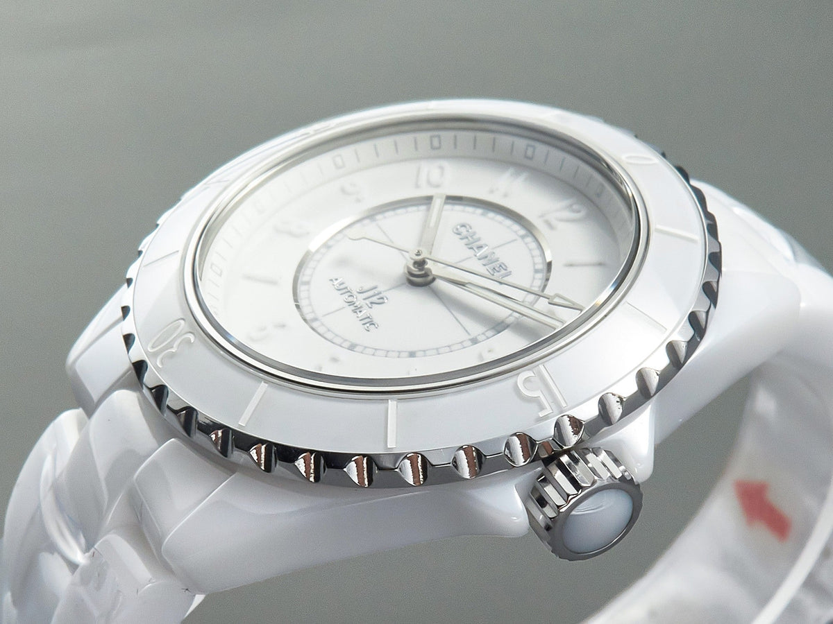 CHANEL J12 Automatic White Ceramic White Numerals Black White Hands White Dial